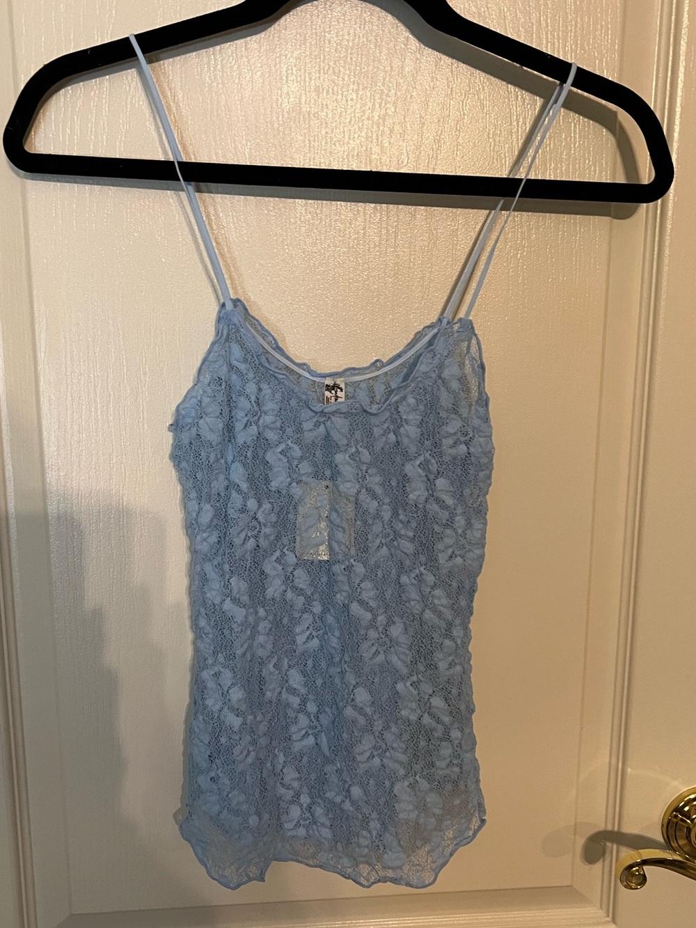 Intimately by Free People Baby Blue Lace Cami NWT Size M